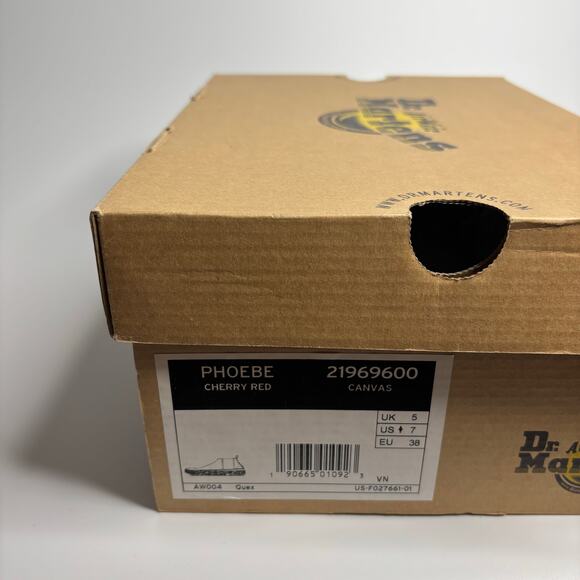 Dr. Martens Women's Phoebe Canvas Chelsea Sneaker Boots in Cherry Red - Picture 11 of 11